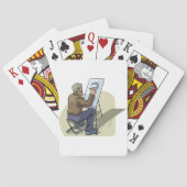 Künstler am Arbeitsplatz Spielkarten (Rückseite)