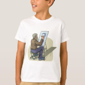 Künstler am Arbeitsplatz T-Shirt (Vorderseite)