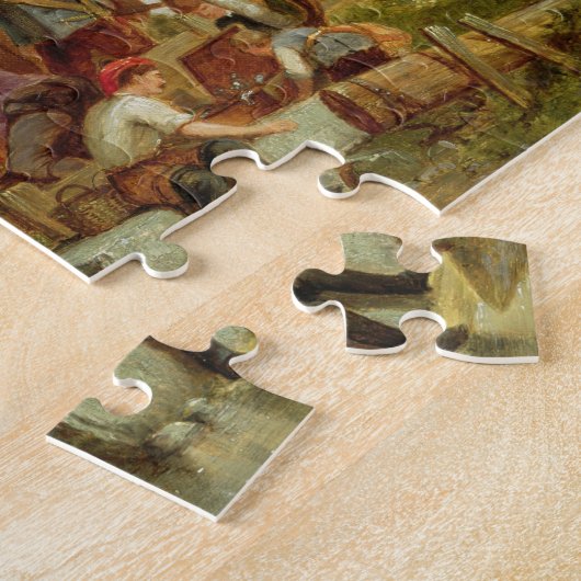 Künstler an seinem Gestell und an Verschiffen Puzzle (Seite)