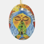 Künstler Anjali ~ Alter 11 ~ Indien Keramik Ornament (Hinten)