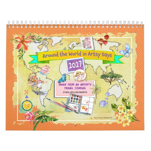 Künstler Aquarell Reisejournal 2027 Kalender (Titelbild)