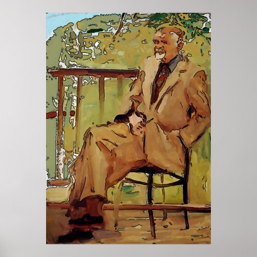 Künstler auf der Veranda Poster (Vorne)