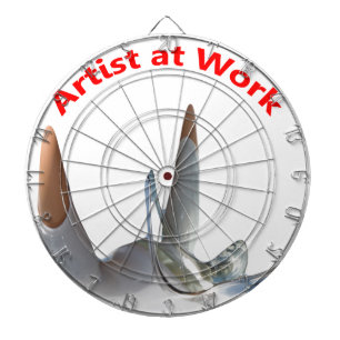 Künstler bei der Arbeit Dartscheibe