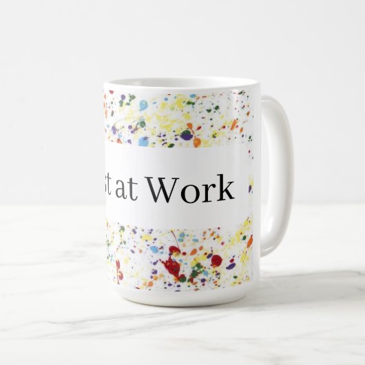 "Künstler bei der Arbeit" Kaffeetasse (VorderseiteRechts)