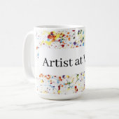 "Künstler bei der Arbeit" Kaffeetasse (Vorderseite Links)
