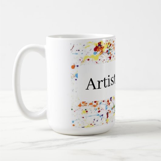 "Künstler bei der Arbeit" Kaffeetasse (Links)