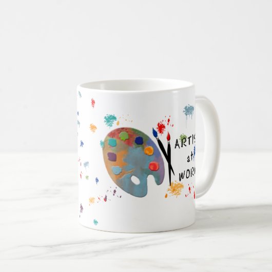 Künstler bei der Arbeit Kaffeetasse (VorderseiteRechts)