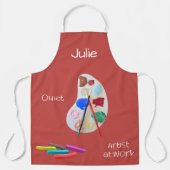 Künstler bei der Arbeit mit Paletten und Farben Schürze (Vorderseite)