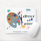 Künstler bei der Arbeit Mousepad (Mit Mouse)