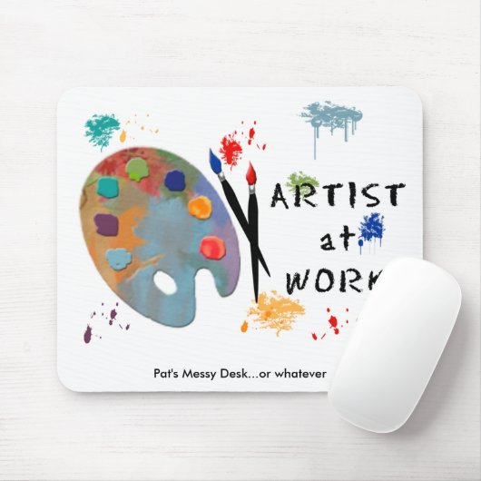 Künstler bei der Arbeit Mousepad (Mit Mouse)