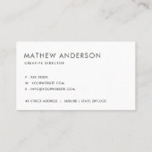 KÜNSTLER BLACK MINIMAL SKETCH STRIPE LINE PATTER VISITENKARTE (Rückseite)