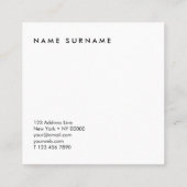 Künstler-blaue Quadratische Visitenkarte (Rückseite)