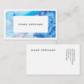 Künstler-blaue Visitenkarte (Vorne/Hinten)