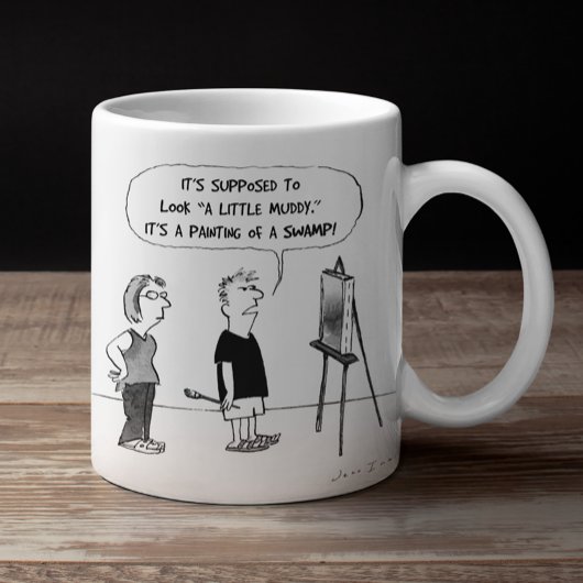 Künstler-Cartoon | Kunstlehrer, Kunstkritiker Kaffeetasse