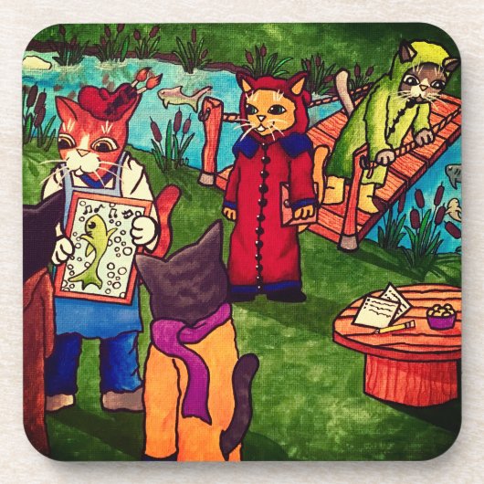 Künstler Cat Untersetzer (Vorderseite)