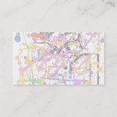 Künstler Custom Black Visitenkarte (Rückseite)