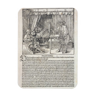 Künstler, der Durers zeichnende Maschine Magnet