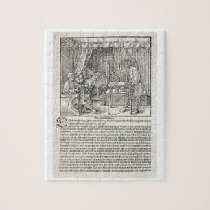 Künstler, der Durers zeichnende Maschine Puzzle