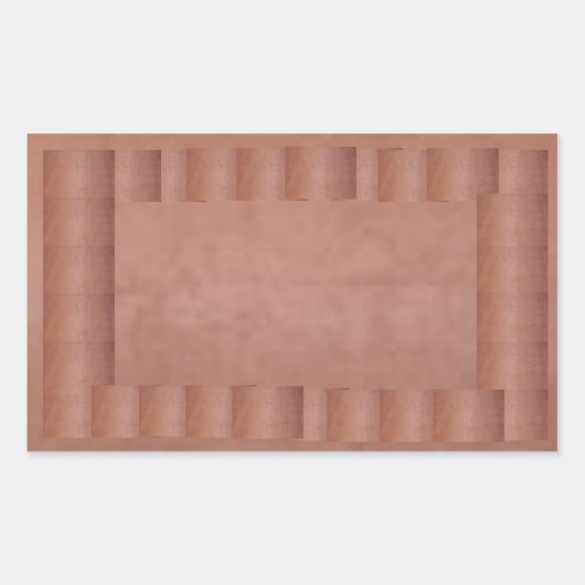 Künstler erstellt Metallic COPPER-Farbblatt Rechteckiger Aufkleber (Vorderseite)