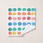 Künstler-Farbbeispielpolka-Punkt-Bad-Tuch-Set Badhandtuch Set (Waschlappen)