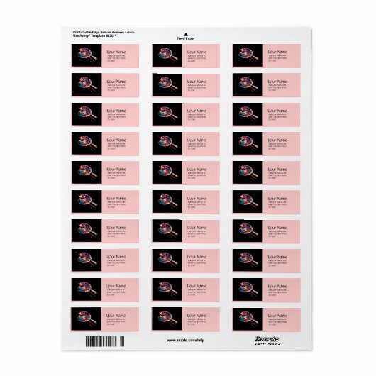 KÜNSTLER FARBE PALETTE, schwarz rosa (Vorne)