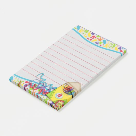 Künstler-Farbe splats Zeichenstiftkasten Post-it Klebezettel (angewinkelt)