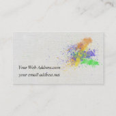 Künstler-Farben-Spritzer Visitenkarte (Rückseite)