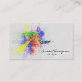 Künstler-Farben-Spritzer Visitenkarte (Vorderseite)