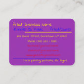 Künstler-Farben-Strudel-Visitenkarte Visitenkarte (Rückseite)