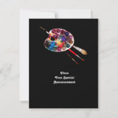 KÜNSTLER FARBPALETTE ART SHOW GALLERY AUSSTELLUNG ANKÜNDIGUNG (Rückseite)