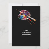 KÜNSTLER FARBPALETTE ART SHOW GALLERY AUSSTELLUNG ANKÜNDIGUNG (Rückseite)