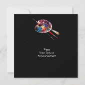 KÜNSTLER FARBPALETTE ART SHOW GALLERY AUSSTELLUNG ANKÜNDIGUNG (Rückseite)