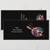 KÜNSTLER FARBPALETTE ART SHOW GALLERY AUSSTELLUNG ANKÜNDIGUNG (Vorne/Hinten)