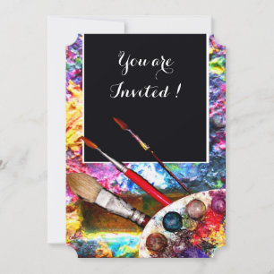 KÜNSTLER FARBPALETTE ART SHOW GALLERY AUSSTELLUNG EINLADUNG