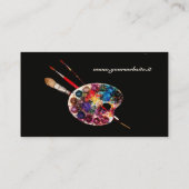 KÜNSTLER FARBPALETTE/ Maler, Kunststoffe Visitenkarte (Rückseite)