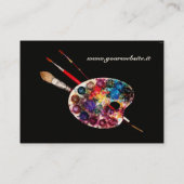 KÜNSTLER FARBPALETTE / Maler, Kunststoffe Visitenkarte (Rückseite)