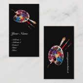 KÜNSTLER FARBPALETTE / Maler, Kunststoffe Visitenkarte (Vorne/Hinten)