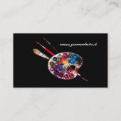 KÜNSTLER FARBPALETTE / Maler, Kunststoffe Visitenkarte (Rückseite)