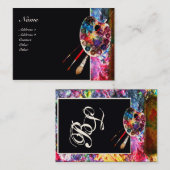 KÜNSTLER FARBPALETTE MONOGRAMM Maler,Kunstgegenstä Visitenkarte (Vorne/Hinten)