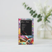 KÜNSTLER FARBPALETTE MONOGRAMM Maler,Kunstgegenstä Visitenkarte (Stehend Vorderseite)