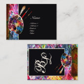 KÜNSTLER FARBPALETTE MONOGRAMM Maler,Kunstgegenstä Visitenkarte (Vorne/Hinten)