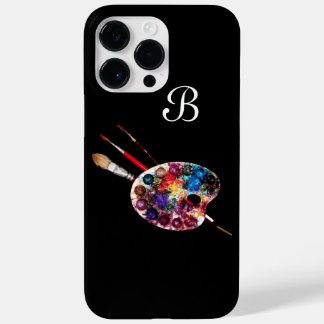 KÜNSTLER FARBPALETTE UND BRUSHER MONOGRAMM Black Case-Mate iPhone Hülle