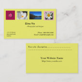 Künstler, Fotograf, Zazzler Visitenkarte (Vorne/Hinten)