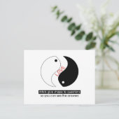 Künstler geben Form der Fragen, sodass Sie sehen k Postkarte (Stehend Vorderseite)