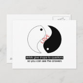 Künstler geben Form der Fragen, sodass Sie sehen k Postkarte (Vorne/Hinten)