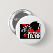 Künstler gegen den Krieg im Irak Button (Vorne & Hinten)