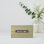 KÜNSTLER GOLD IMITAT SKETCH STRIPED LINE PATTER VISITENKARTE (Stehend Vorderseite)