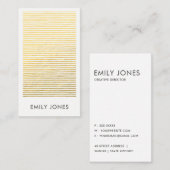 KÜNSTLER GOLD IMITAT SKETCH STRIPED LINE PATTER VISITENKARTE (Vorne/Hinten)
