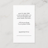 Künstler | Haarpfropfen Terminkarte (Rückseite)