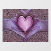 Künstler Herz enthüllt Fensteraufkleber (Blatt)